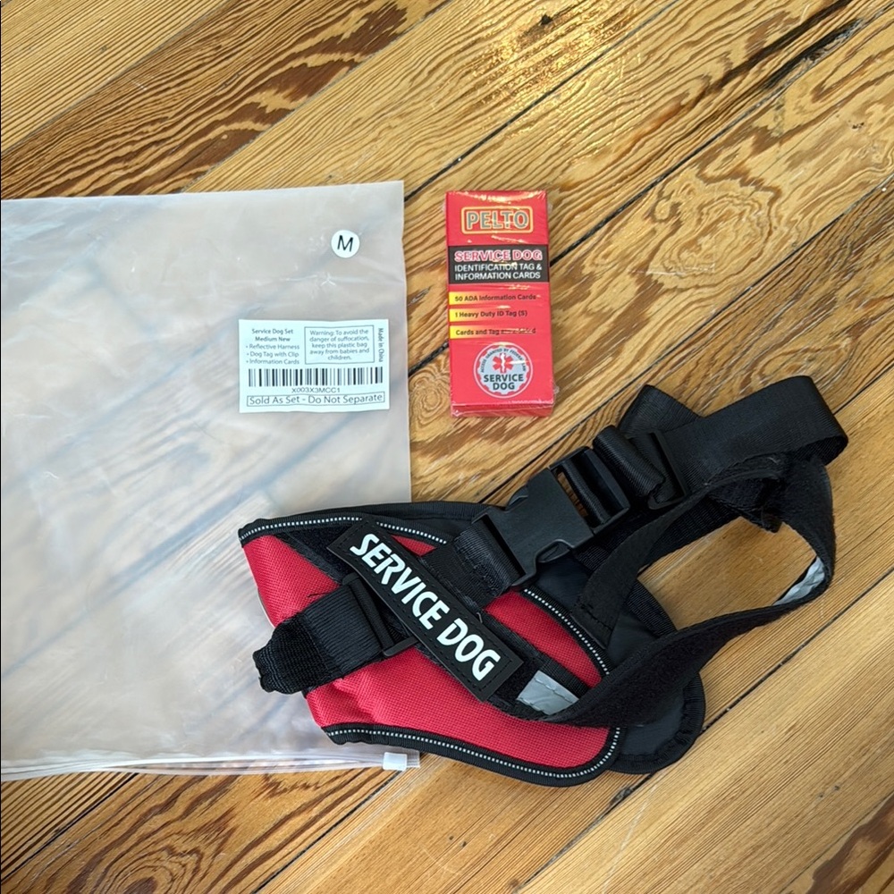 Red Service Dog Harness